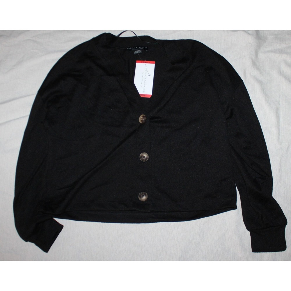 Social Standard by Sanctuary Daytripper Cardigan Black X-Large NEW